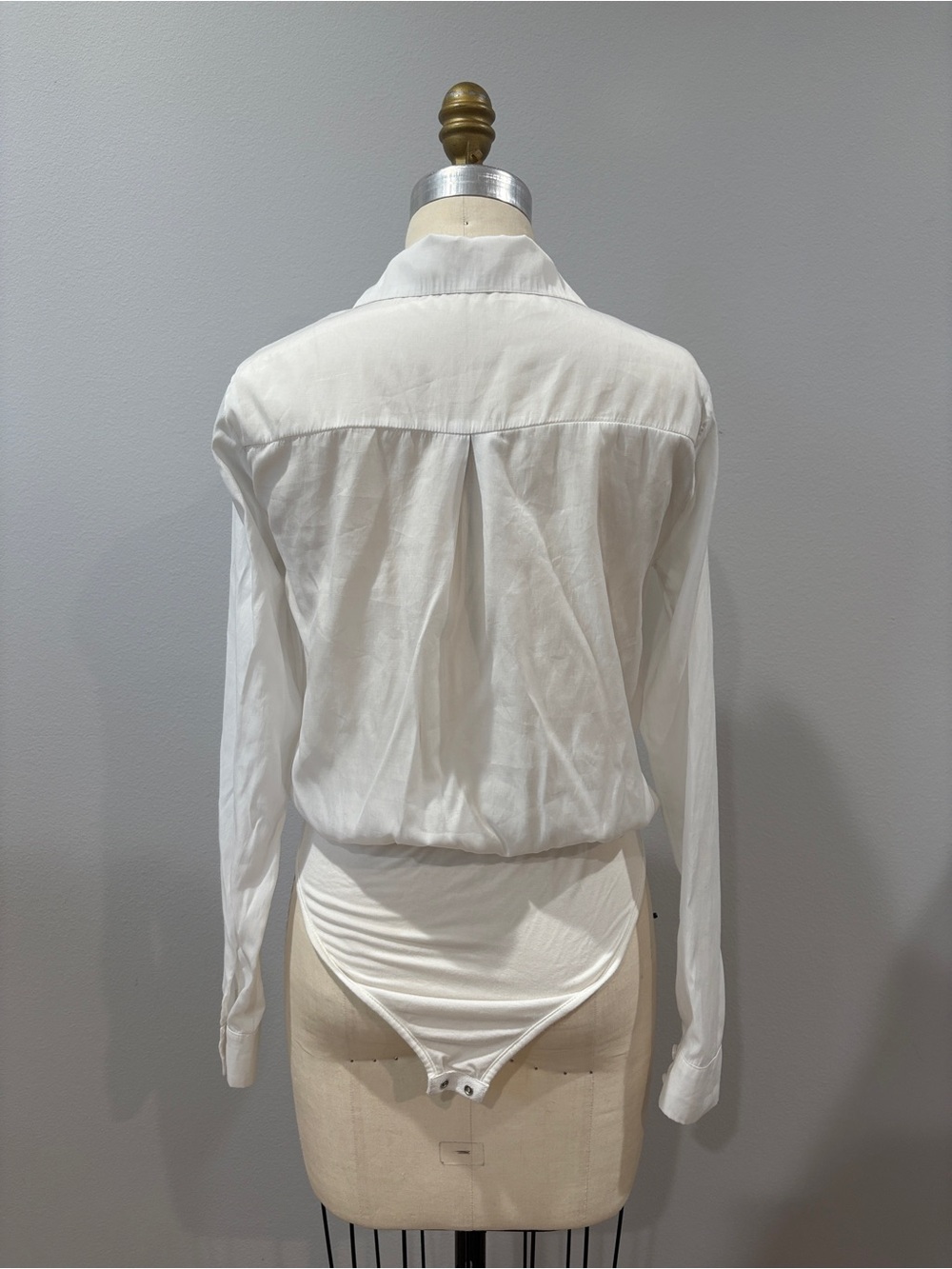 Superdown Presley surplice bodysuit White shirt bodysuit Size S - Picture 3 of 9